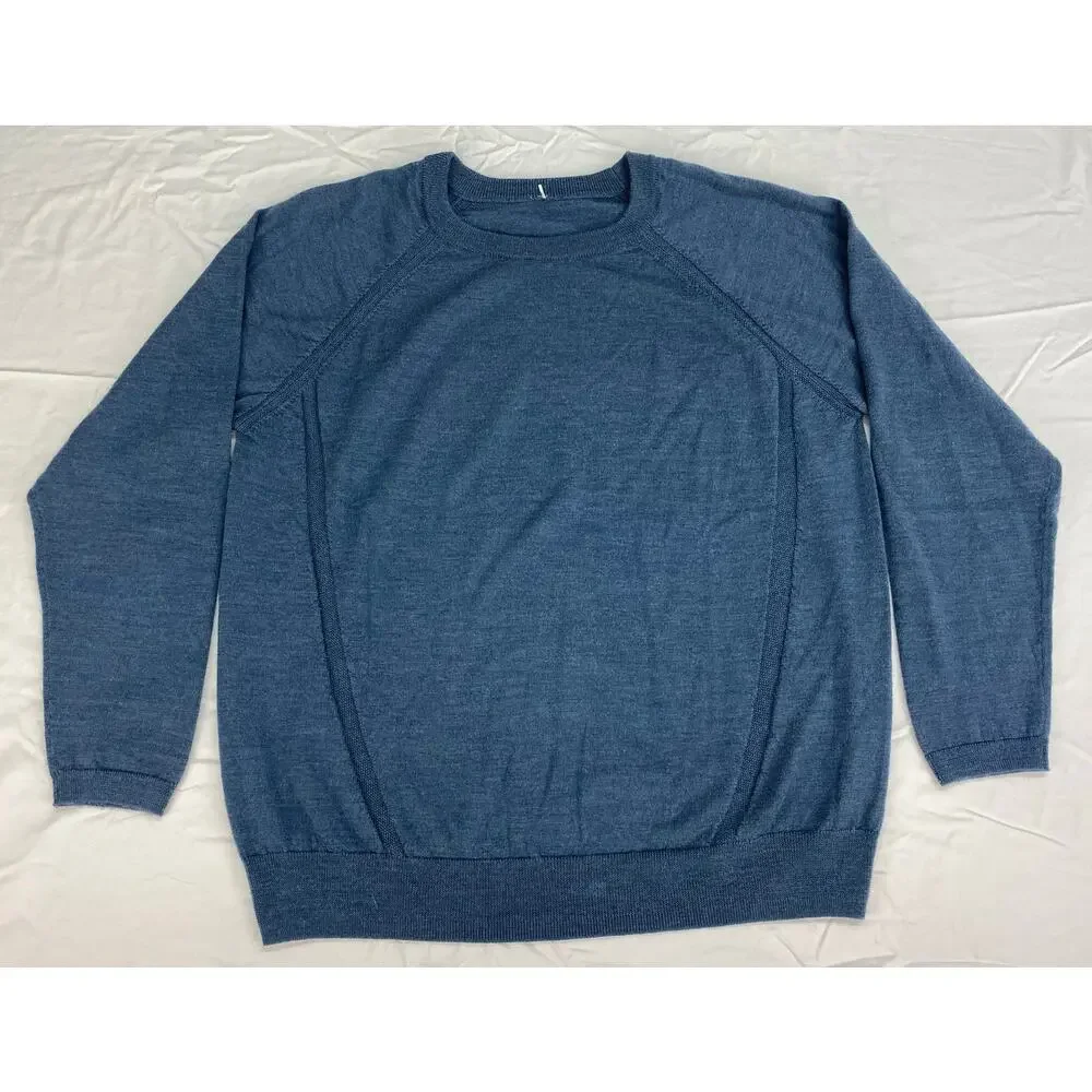 lululemon athletica Blue Crew Neck Sweater